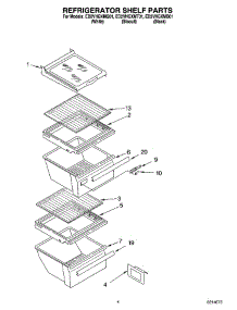 03 - Refrigerator Shelf Parts parts for Whirlpool Refrigerator ED2VHGXMQ01 from AppliancePartsPros.com