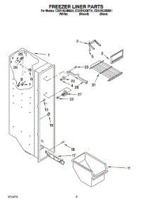 04 - Freezer Liner Parts parts for Whirlpool Refrigerator ED2VHGXMQ01 from AppliancePartsPros.com