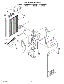 10 - Air Flow Parts parts for Whirlpool Refrigerator ED2VHGXMQ01 from AppliancePartsPros.com