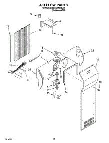 09 - Air Flow Parts parts for Whirlpool Refrigerator ED5SHAXML12 from AppliancePartsPros.com