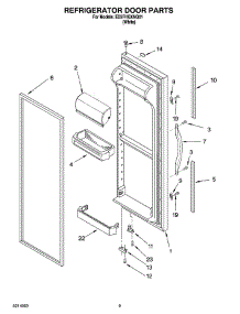 06 - Refrigerator Door Parts parts for Whirlpool Refrigerator ED5FHGXNQ01 from AppliancePartsPros.com