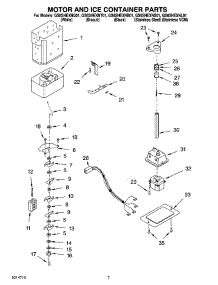 05 - Motor And Ice Container Parts parts for Whirlpool Refrigerator GS6SHEXNT01 from AppliancePartsPros.com