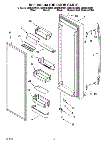 06 - Refrigerator Door Parts parts for Whirlpool Refrigerator GS6SHEXNT01 from AppliancePartsPros.com
