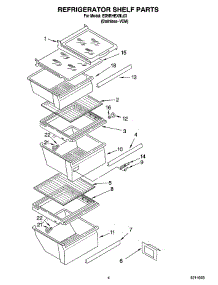 03 - Refrigerator Shelf Parts parts for Whirlpool Refrigerator ED5RHEXNL03 from AppliancePartsPros.com