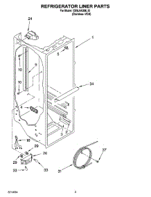 02 - Refrigerator Liner Parts parts for Whirlpool Refrigerator ED5LHAXML12 from AppliancePartsPros.com