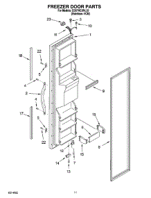 07 - Freezer Door Parts parts for Whirlpool Refrigerator ED5FHEXNL03 from AppliancePartsPros.com