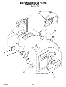 08 - Dispenser Front Parts parts for Whirlpool Refrigerator ED5FHEXNL03 from AppliancePartsPros.com