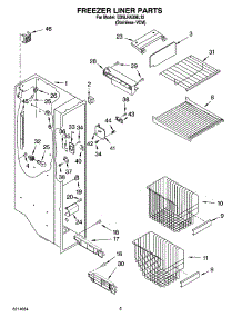 04 - Freezer Liner Parts parts for Whirlpool Refrigerator ED5LHAXML12 from AppliancePartsPros.com