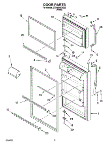 02 - Door Parts parts for Whirlpool Refrigerator ET8AHKXRQ00 from AppliancePartsPros.com
