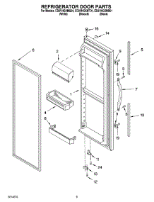 06 - Refrigerator Door Parts parts for Whirlpool Refrigerator ED2VHGXMT01 from AppliancePartsPros.com