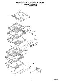 03 - Refrigerator Shelf Parts parts for Whirlpool Refrigerator ED5VHGXML13 from AppliancePartsPros.com