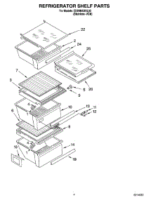 03 - Refrigerator Shelf Parts parts for Whirlpool Refrigerator ED5NHAXNL03 from AppliancePartsPros.com