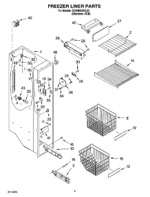 04 - Freezer Liner Parts parts for Whirlpool Refrigerator ED5NHAXNL03 from AppliancePartsPros.com