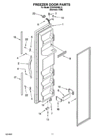 07 - Freezer Door Parts parts for Whirlpool Refrigerator ED5VHGXML13 from AppliancePartsPros.com