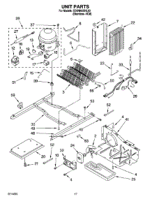 11 - Unit Parts parts for Whirlpool Refrigerator ED5NHAXNL03 from AppliancePartsPros.com