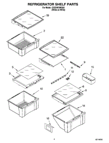 03 - Refrigerator Shelf Parts parts for Whirlpool Refrigerator GS2SHKXNQ02 from AppliancePartsPros.com