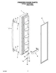 07 - Freezer Door Parts parts for Whirlpool Refrigerator GS2SHKXNQ02 from AppliancePartsPros.com