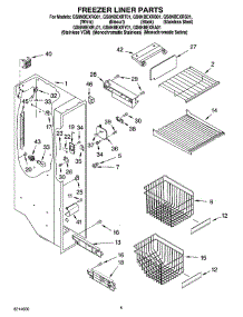 04 - Freezer Liner Parts parts for Whirlpool Refrigerator GS6NBEXRQ01 from AppliancePartsPros.com