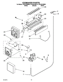 12 - Icemaker Parts, Optional Parts parts for Whirlpool Refrigerator ED2VHGXMT01 from AppliancePartsPros.com