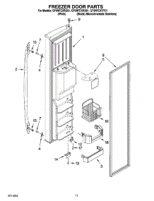 07 - Freezer Door Parts parts for Whirlpool Refrigerator GF6NFEXRQ01 from AppliancePartsPros.com