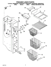 04 - Freezer Liner Parts parts for Whirlpool Refrigerator GS6SHEXNS01 from AppliancePartsPros.com
