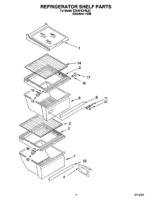 03 - Refrigerator Shelf Parts parts for Whirlpool Refrigerator ED5GHEXNL02 from AppliancePartsPros.com