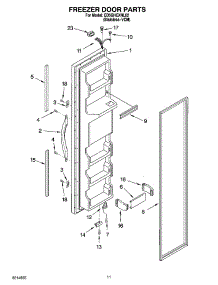 07 - Freezer Door Parts parts for Whirlpool Refrigerator ED5GHEXNL02 from AppliancePartsPros.com