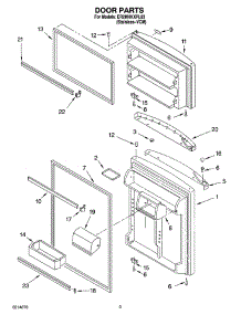 02 - Door Parts parts for Whirlpool Refrigerator ER2MHKXPL03 from AppliancePartsPros.com