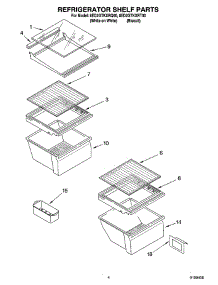 03 - Refrigerator Shelf Parts parts for Whirlpool Refrigerator 8ED2GTKXRT00 from AppliancePartsPros.com