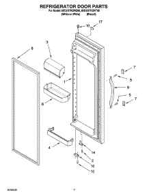 06 - Refrigerator Door Parts parts for Whirlpool Refrigerator 8ED2GTKXRT00 from AppliancePartsPros.com