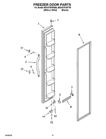 07 - Freezer Door Parts parts for Whirlpool Refrigerator 8ED2GTKXRT00 from AppliancePartsPros.com