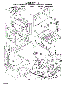 02 - Liner Parts parts for Whirlpool Refrigerator GR2SHWXPQ02 from AppliancePartsPros.com