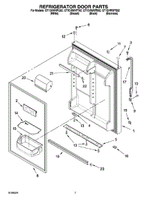 04 - Refrigerator Door Parts parts for Whirlpool Refrigerator GT1SHWXPS02 from AppliancePartsPros.com
