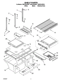 03 - Shelf Parts parts for Whirlpool Refrigerator GR9FHKXPB01 from AppliancePartsPros.com
