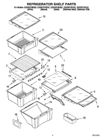 03 - Refrigerator Shelf Parts parts for Whirlpool Refrigerator GS6SHEXNB02 from AppliancePartsPros.com