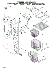 04 - Freezer Liner Parts parts for Whirlpool Refrigerator GS6SHEXNS02 from AppliancePartsPros.com