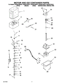 05 - Motor And Ice Container Parts parts for Whirlpool Refrigerator GS6SHEXNS02 from AppliancePartsPros.com