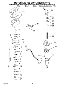 05 - Motor And Ice Container Parts parts for Whirlpool Refrigerator GS2SHEXNQ02 from AppliancePartsPros.com