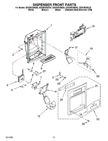 08 - Dispenser Front Parts parts for Whirlpool Refrigerator GS2SHEXNQ02 from AppliancePartsPros.com