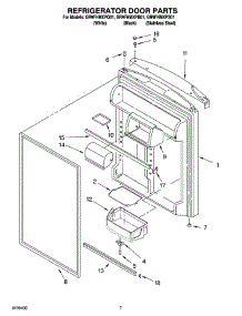 04 - Refrigerator Door Parts parts for Whirlpool Refrigerator GR9FHMXPS01 from AppliancePartsPros.com