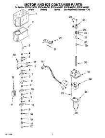05 - Motor And Ice Container Parts parts for Whirlpool Refrigerator GS2SHAXNL02 from AppliancePartsPros.com