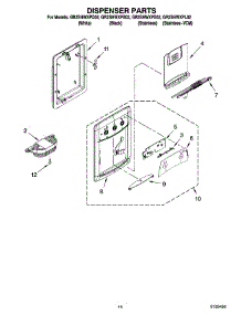 08 - Dispenser Parts, Optional Parts parts for Whirlpool Refrigerator GR2SHWXPL02 from AppliancePartsPros.com