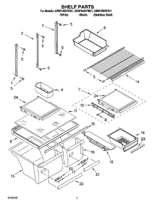 03 - Shelf Parts parts for Whirlpool Refrigerator GR9FHMXPQ01 from AppliancePartsPros.com