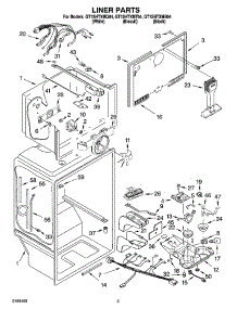 02 - Liner Parts parts for Whirlpool Refrigerator GT1SHTXMB04 from AppliancePartsPros.com