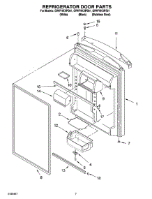 04 - Refrigerator Door Parts parts for Whirlpool Refrigerator GR9FHKXPQ01 from AppliancePartsPros.com