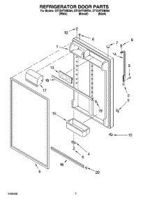 04 - Refrigerator Door Parts parts for Whirlpool Refrigerator GT1SHTXMQ04 from AppliancePartsPros.com