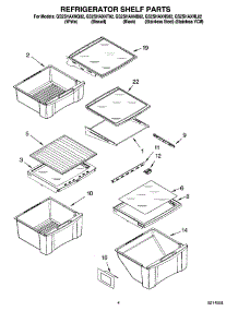 03 - Refrigerator Shelf Parts parts for Whirlpool Refrigerator GS2SHAXNQ02 from AppliancePartsPros.com