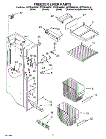 04 - Freezer Liner Parts parts for Whirlpool Refrigerator GD5SHAXNQ01 from AppliancePartsPros.com