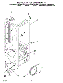 02 - Refrigerator Liner Parts parts for Whirlpool Refrigerator GD2SHAXNQ01 from AppliancePartsPros.com