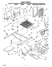 11 - Unit Parts parts for Whirlpool Refrigerator GD5SHAXNS01 from AppliancePartsPros.com